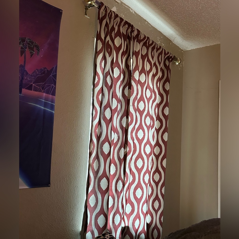 Red Room Darkening Curtains Drapes